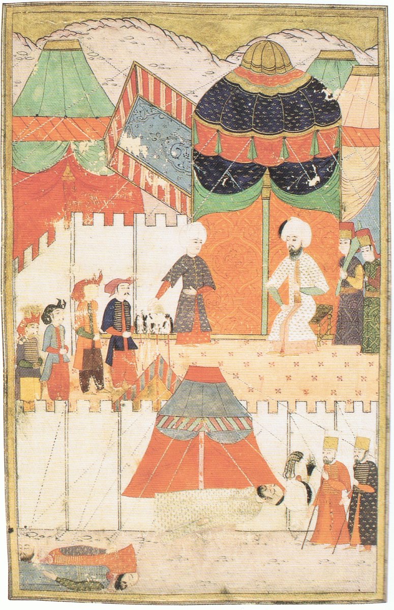 Şehzade Mustafa'nın 6 Ekim 1553 Cuma günü idam edilmesi sonrası Otağ-ı Hümayun'd