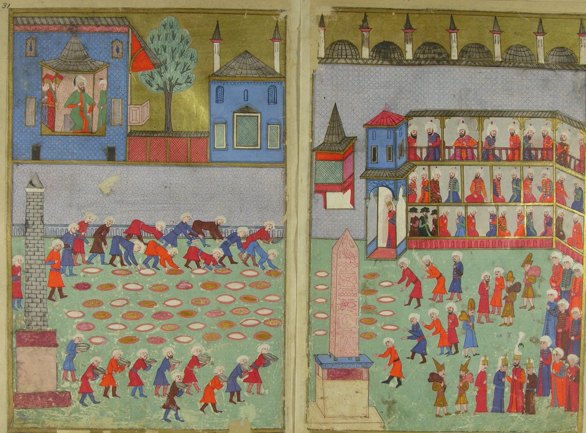 1582 Şehzade [III.] Mehmed'in sünnet düğününde, bir kaç günde bir yapılan çanak
