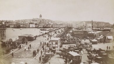 7061- Galata Köprüsü Üzeri ve Atlı Tramvaylar / Guillaume Berggren Fotoğra...