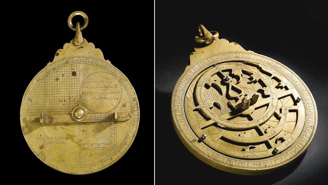 A Royal Brass Astrolabe Made for Ottoman Sultan Bayezid II, Turkey, 1505. Sultan...