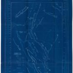 A blueprint map of the Hijaz Railway line between Ottoman Damascus and Medina, i...