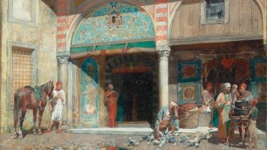 A painting commissioned by Sultan Abdülaziz Han for the Dolmabahçe Palace, 1800'...