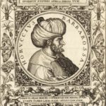A wooden rotogravure from the 1500's of Barbaros Hayreddin Pasha, Grand Admiral ...