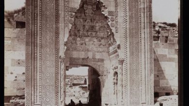 Aksaray Sultanhanı Kervansarayı Taç Kapısı / 1870'ler / G. Berggren Fot...