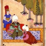 Ali Kuşcu'nun, Fatih Sultan Mehmed'e eserini sunması.