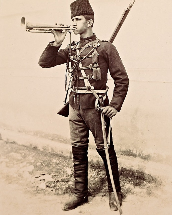 An Ottoman Cavalry Trumpeter Soldier, 1890s
Bir Osmanlı Süvari Borazan Neferi, 1...