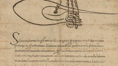 An Ottoman Firman in Latin Language Sent to Venetians, Sultan Mehmed the Conquer...