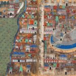 An Ottoman miniature from the 1500's of  Syria, drawn by Ottoman polymath Matrak...