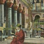 Ayasofya Camii'nin iç mekanı, Osmanlı Dönemi İstanbul, 1847.
Interior of the Hag...