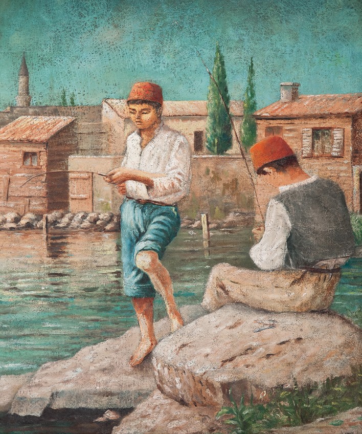 Balık Tutan Osmanlı Gençleri