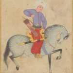 Belinde kılıcı, yayı, tirkeşi, hançeri ve başındaki sarığa olmazsa olmaz olarak