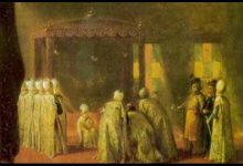 Bir Batılı ressamın Fırçası ile Alman elçisi Freiherr vob Schwarzenhorn'un henüz...