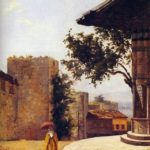 Bir Osmanlı kadını ve III. Ahmed çeşmesi, 1800'ler. An Ottoman woman at the foun...