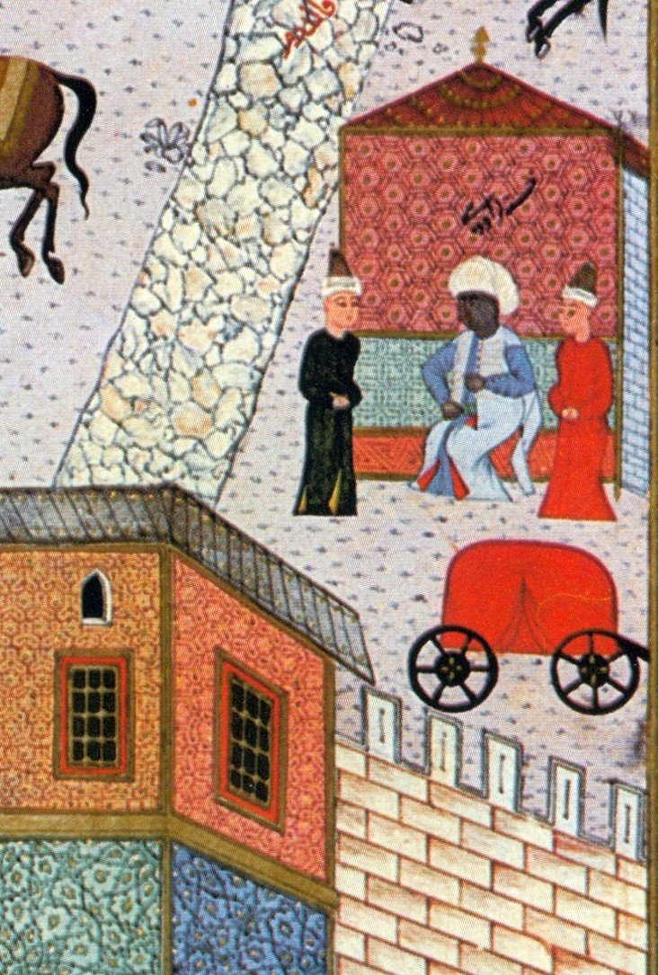 Bugün Topkapı Sarayı'nda mevcut olmayan, Bab-ı Hamayundan girişte, hemen sağ tar