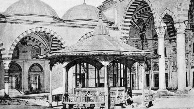 Courtyard of the Selimiye Mosque, Edirne, 1900s 
Selimiye Camii Şadırvanı, Edirn...