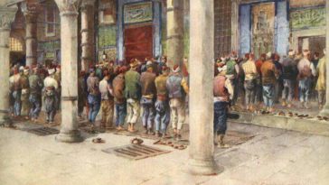 Cuma namazı, Osmanlı dönemi Istanbul, 1890'lar.
Friday prayer, Ottoman Istanbul,...