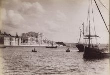 Denizden Dolmabahçe Sarayı / Sébah ve Joaillier Fotoğrafı / 1883 | Eski İs...