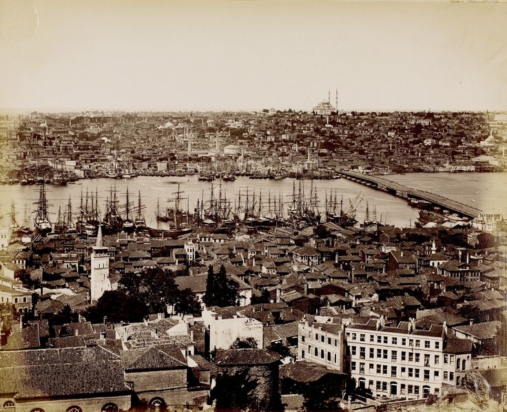 Galata Kulesi'nden Unkapanı / 1870'ler | Eski İstanbul Fotoğrafları ...