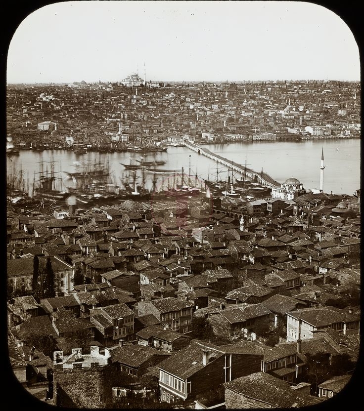 Galata Kulesi’nden Unkapanı / 1850′ler Claude-Marie Ferrier fotoğrafı Pie...
