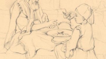 Grandfather Washing His Hands Before Dinner, Egypt, 19th Century 
Yemek Öncesi E...