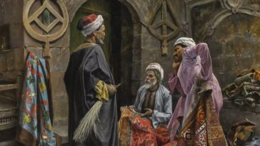 Halı pazarı, Kahire, Osmanlı dönemi Mısır, 1800'ler.
Carpet market, Cairo, Ottom...
