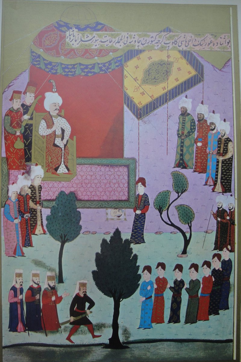 Kansu Gavri'nin başının Yavuz Sultan Selim huzurunda teşhiri. Gavri, Yavuz'un 2.