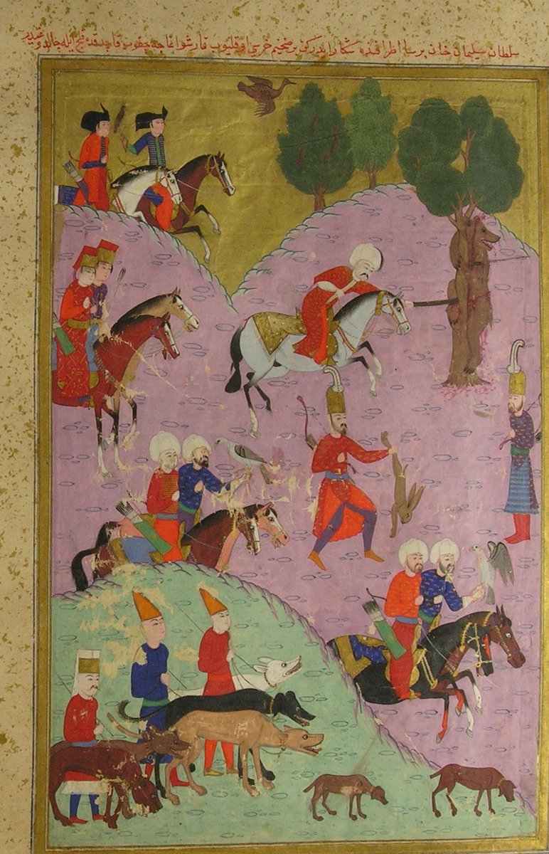 Kanuni Sultan Süleyman'ın Bursa'da avlanması, karşısına bir ayının çıkması ayını