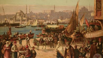 İstanbul, Limanda Sahne, Renkli Litografi