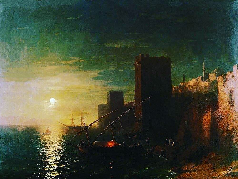 Moonlight in Istanbul, 1800's.
İstanbul'da ayışığı, 1800'ler.
ليلة قمرية في إسطن...
