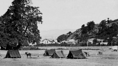 Nomad Tents in Büyükdere, Istanbul, 1880s. Büyükdere'de Göçmen Çadırları, İstanb...