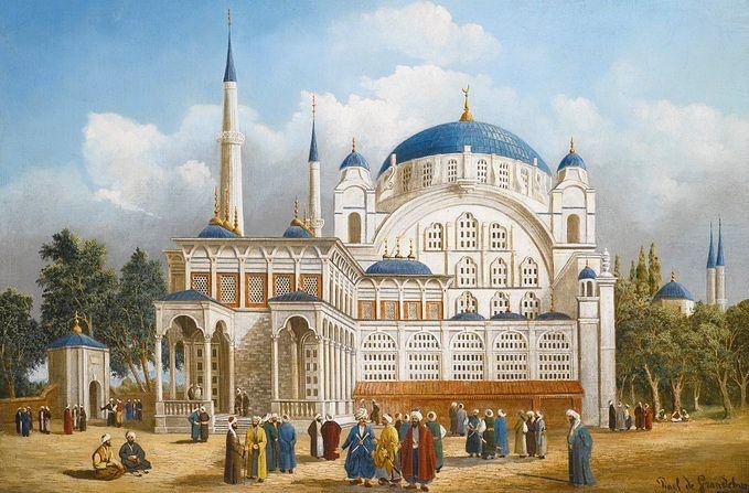 Nusretiye Mosque I Camii, Tophane, Istanbul, 19th Century.
.
Love history? Becom...