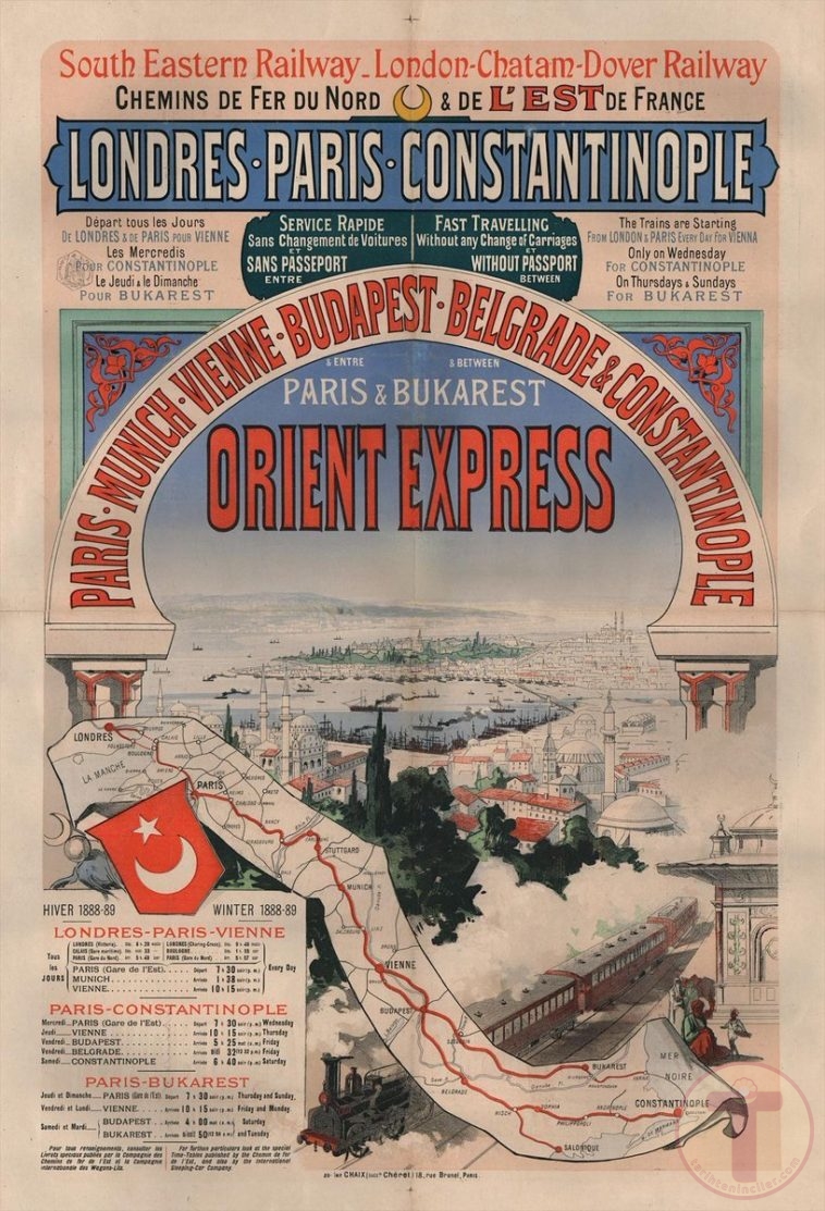 Paris-İstanbul Hattının İlk Reklam Afişlerinden
