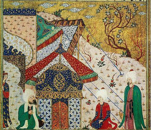 Osman Gazi'nin Şeyh Edebali'yi ziyareti.