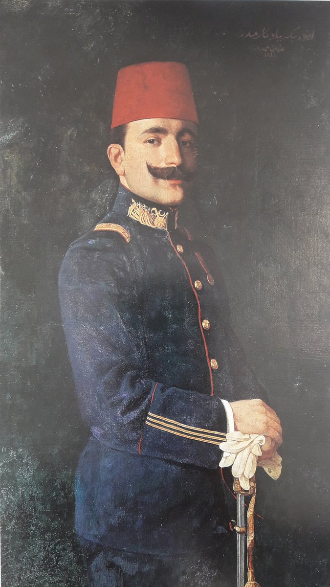 Osman Hamdi Bey'in "Enver Bey'e yadigarımdır" Osman Hamdi, 1324/1908 imzası ile