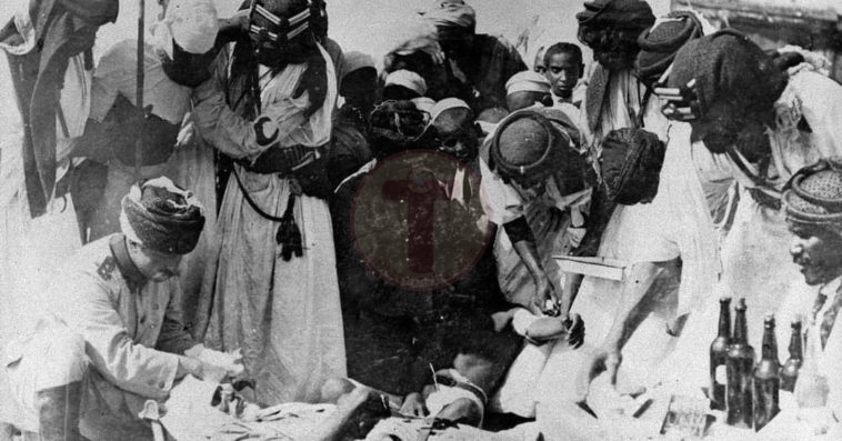 Osmanlı 4. ordu askerleri, Birinci Cihan Harbi. Soldiers of the Ottoman fourth a...
