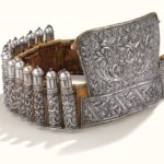 Osmanlı Dönemi Tunus gümüş tören kemeri, 1856.
A silver repoussé ceremonial belt...