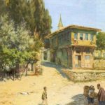 Osmanlı dönemi Üsküdar'da bir sokak, 1900'ler.
A street in Üsküdar, Ottoman Ista...
