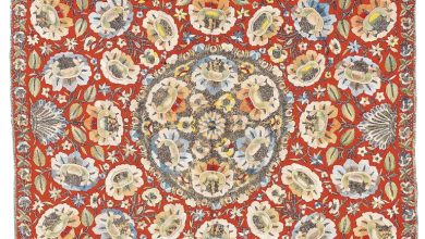 Osmanlı İşlemeli Örtü