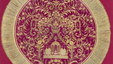 Osmanlı İpek Sehpa Örtüsü