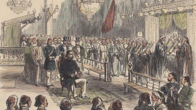 Ottoman Jews praying for the success of the Ottoman army in a Synagogue in Istan...