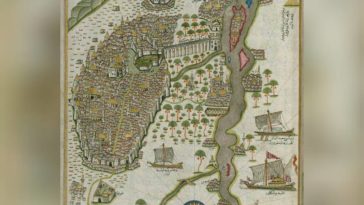 Piri Reis Kahire haritası, 1500'ler.
Ottoman map of the city of Cairo, Egypt, pr...