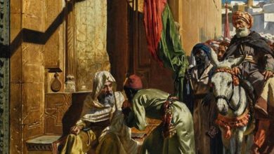 Senûsî'ye tarikatı Şeyh'in dua'sını almak, Sultan Hassan Camii, Kahire, Osmanlı ...