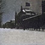 Sirkeci Train Station on a Snowy Evening, Istanbul, 1907. 
Karlı Bir Akşam Vakti...