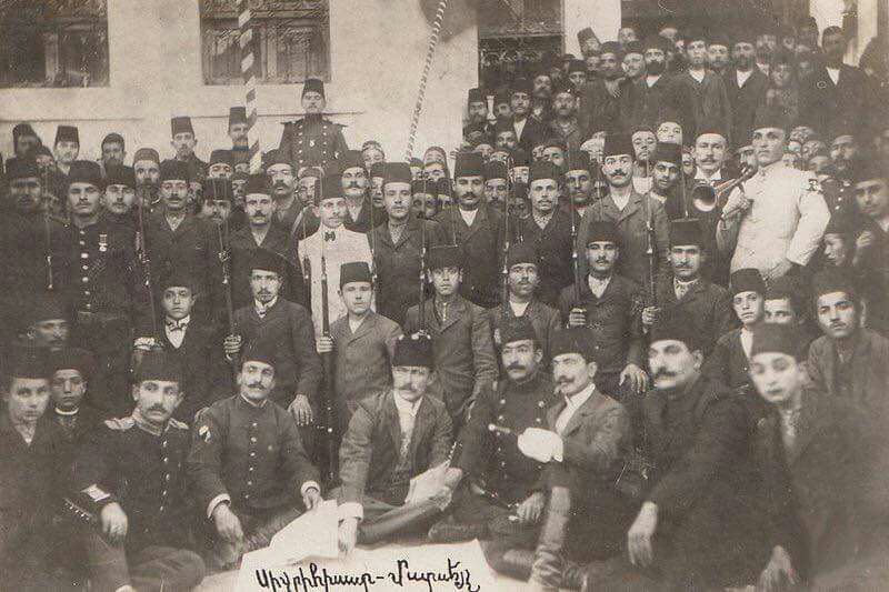 Sivrihisar'da Ermeni kökenli Osmanlı askerleri, 1908.
Armenian Ottoman soldiers ...