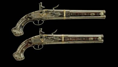 Sultan III. Selim döneminden Osmanlı Filinta tabancaları, 1700'ler.
Ottoman flin...