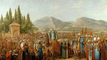 Sure-i Hümâyûn Hacı Alayı Mekke yolunda, 1800'lü yılların başında, Devlet-i Aliy...