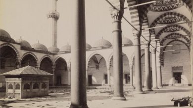 Süleymaniye Camii Avlusu / Sébah ve Joaillier Fotoğrafı