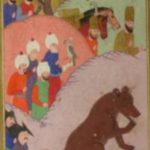 Sürek avında bir ayının Kanuni Sultan Süleyman'ın önüne getirilmesi ve padişahın