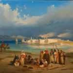 Süveyş Kanalı, Osmanlı Mısır, 1845.
The isthmus of the Suez canal, Ottoman Egypt...