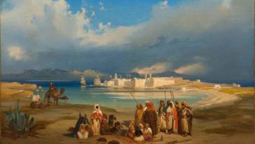 Süveyş Kanalı, Osmanlı Mısır, 1845.
The isthmus of the Suez canal, Ottoman Egypt...